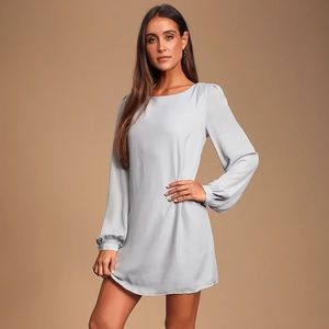 Lulu’s Status Update Light Grey Shift Dress